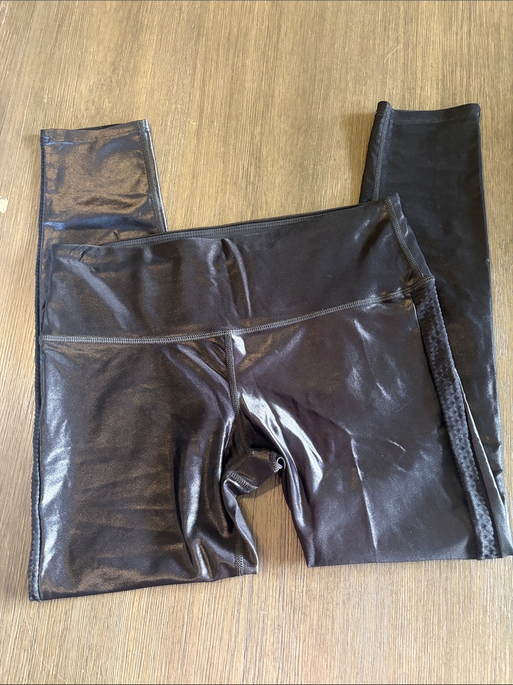 Noli Metallic Black Leggings - High-Rise Active Bottoms